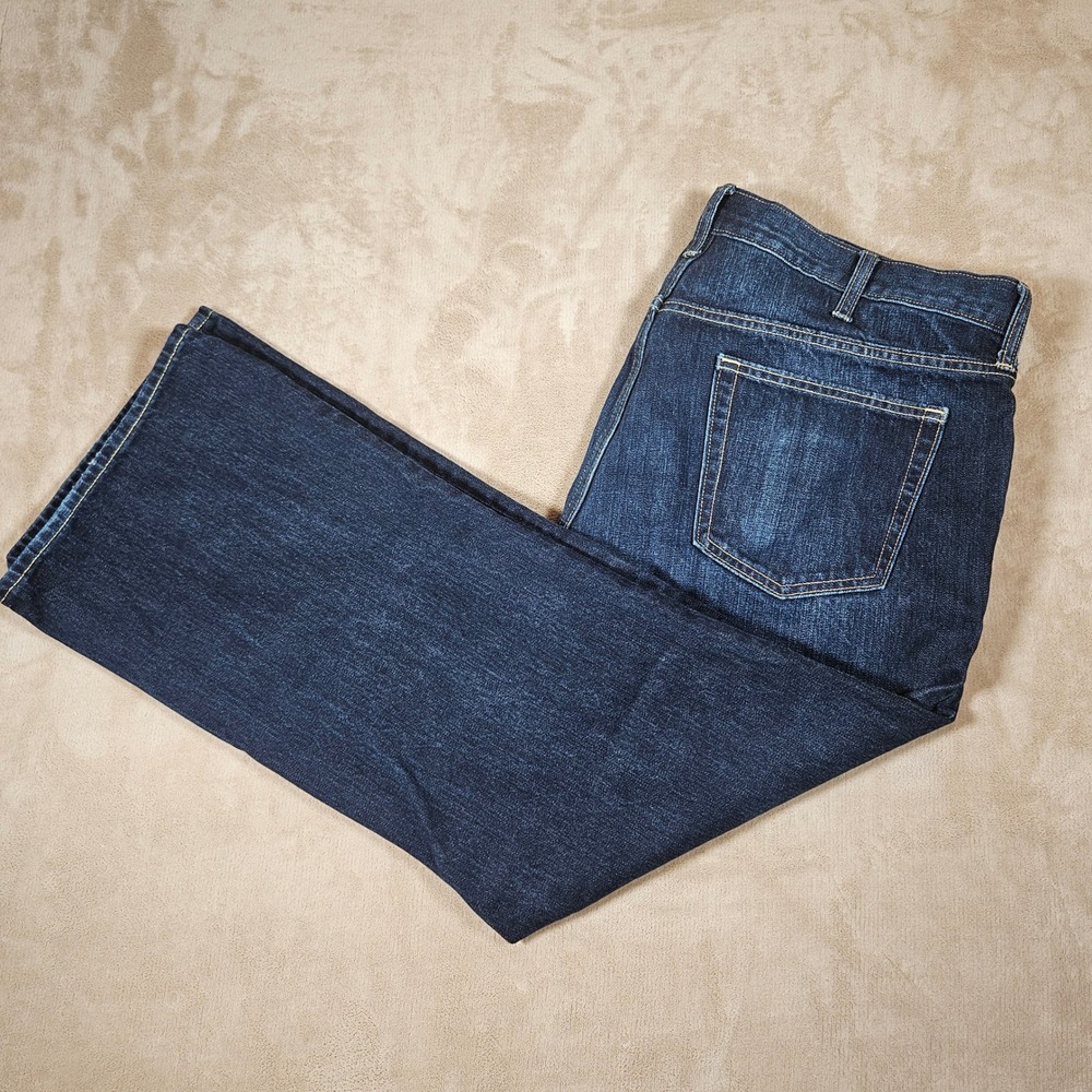 Old Navy Mens Authentic Boot-Cut Jeans Dark Wash Denim 40x30 RN54023